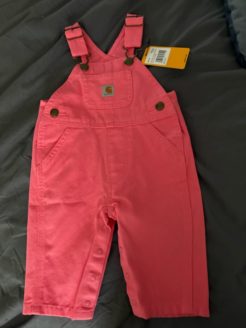 Carhartt Toddler Coral Pink Overalls